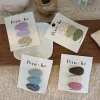 New Korean-style floral checkered fabric hair clips for children and babies, side forehead bangs clips, double-fitting bye-bye hair accessories details Picture